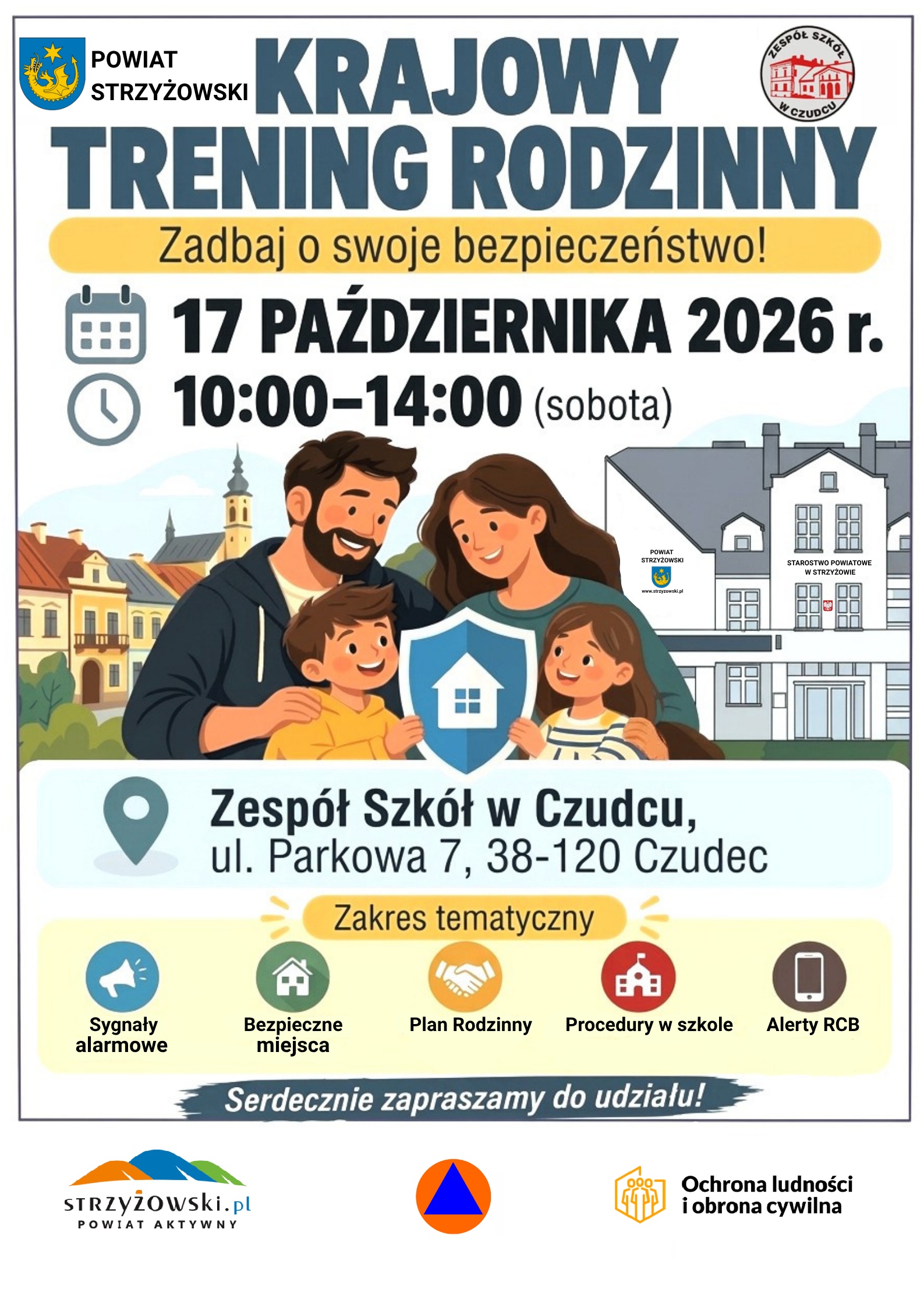 Plakat informacyjny dotyczący Krajowego Treningu Rodzinnego